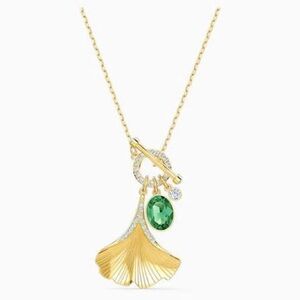 Swarovski Ginko Gold and Green Pendant Necklace